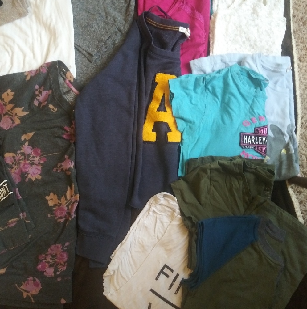 25 variety long, short sleeve, and spagetti shirts